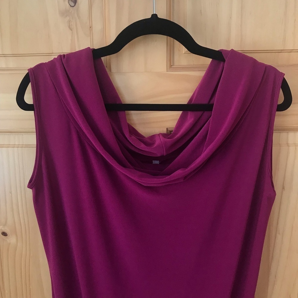 ABI Ferrin draped cowl neck jersey knit dress size small - Picture 8 of 9